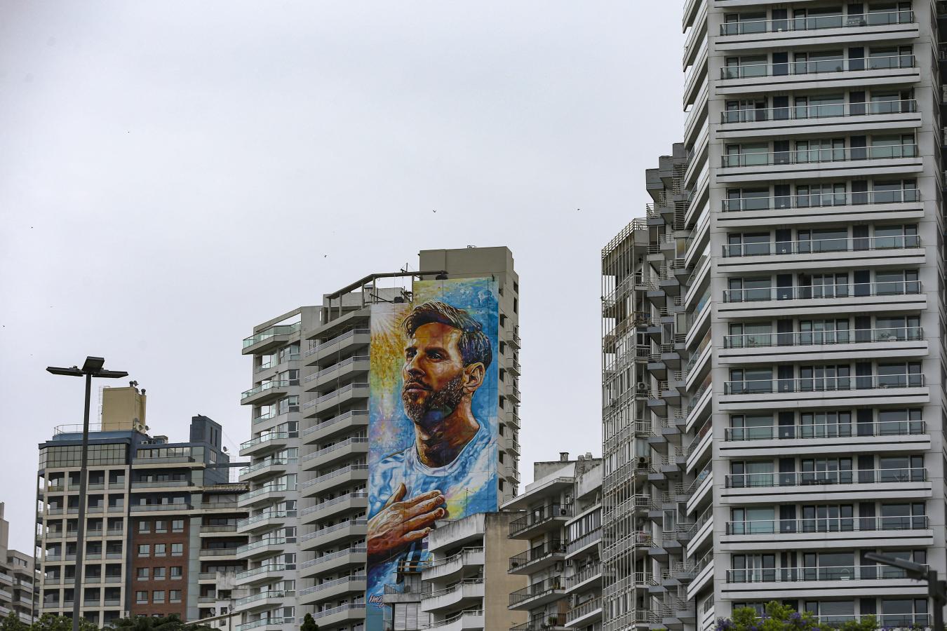 Imagen El mural de Messi en Rosario mide 69 metros (Muhammed Emin Canik / ANADOLU AGENCY / Anadolu Agency via AFP)