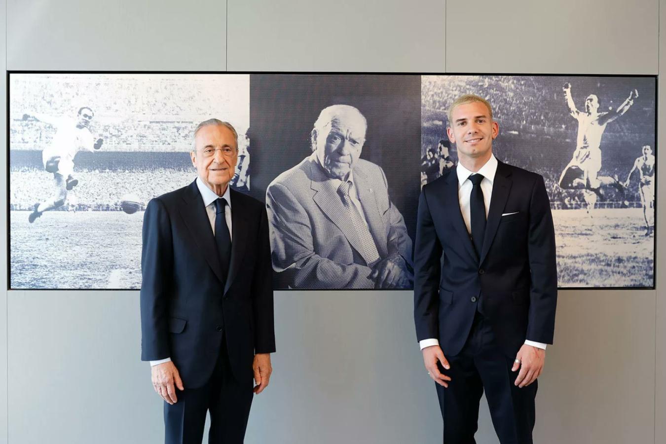 Imagen Florentino Pérez, Franco Mastantuono y el eterno recuerdo de Alfredo Di Stéfano.
