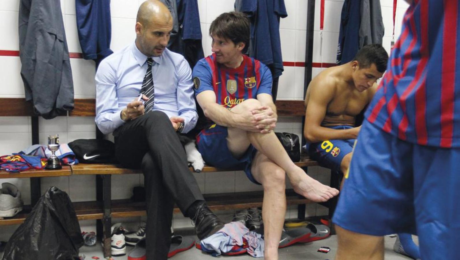 Los años felices, "Pep" y "Leo" en el vestuario del Barcelona