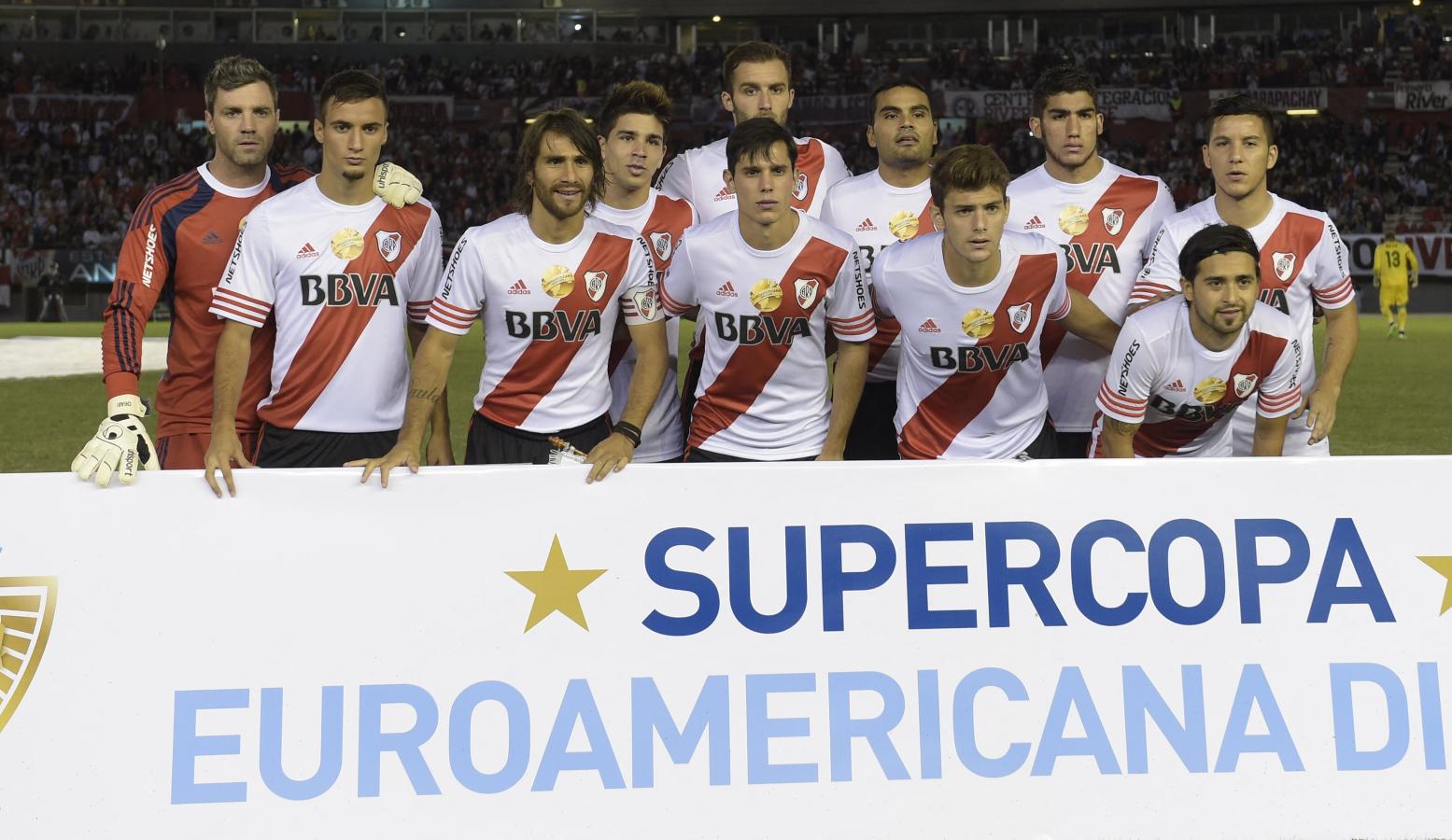 Imagen Los 11 de River en la Supercopa Euroamericana ante Sevilla (JUAN MABROMATA / AFP)