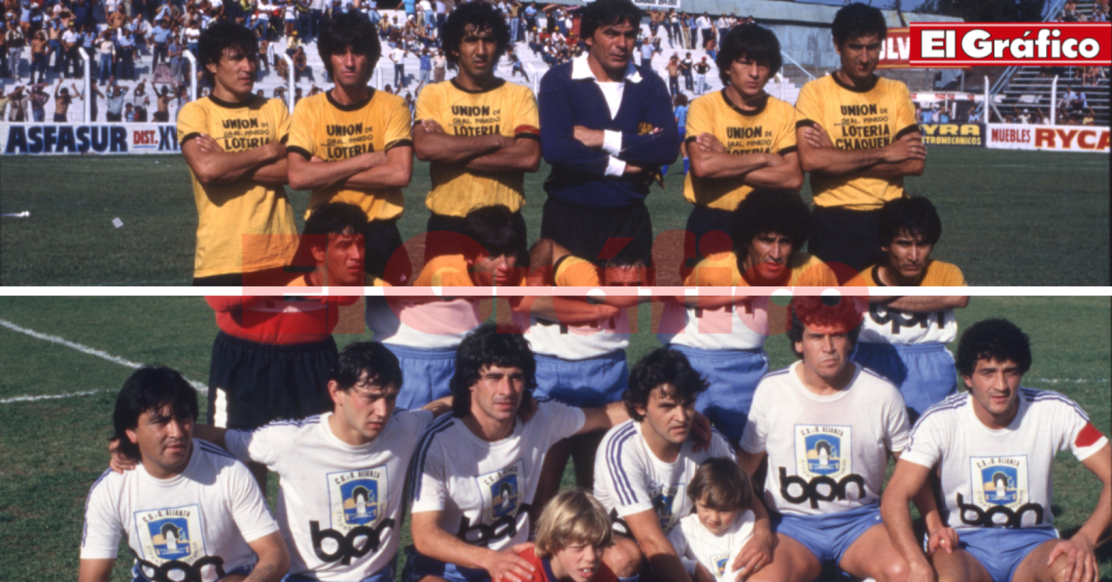 Imagen Arriba: Unión de General Pinedo. Abajo: Alianza de Cutral Có
