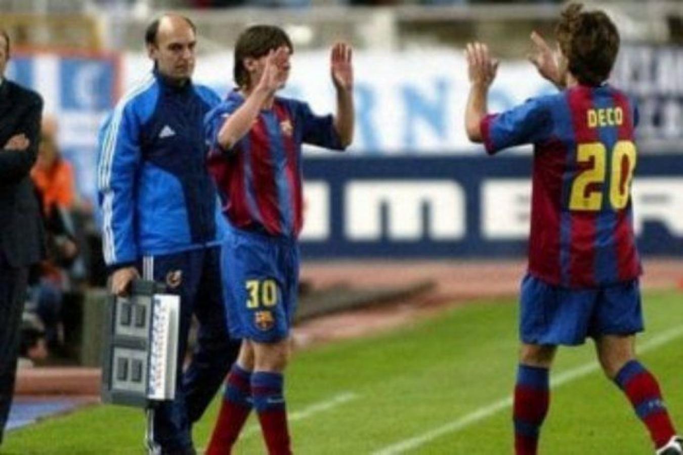 2004: El primer partido de Messi en Barcelona fue contra Espanyol, que tenía a Pochettino como jugador