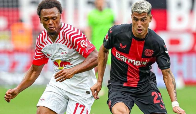 Imagen de Exequiel Palacios fue titular en la victoria de Leverkusen ante Leipzig