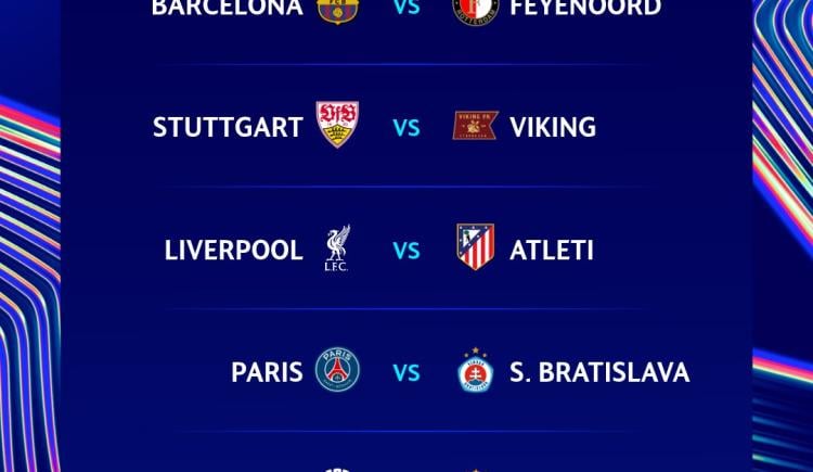 Imagen de 44 datos de los seis partidos del miércoles 9 de septiembre de la Champions League