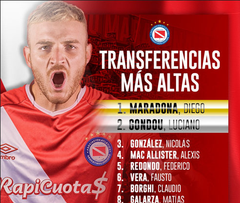 Imagen de Argentinos Juniors explicó por qué la venta de Gondou no superó la de Maradona