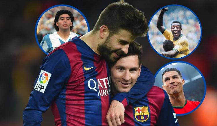 Imagen de Messi, Maradona, Pelé y Cristiano, afuera: quiénes son los mejores de la historia según Piqué