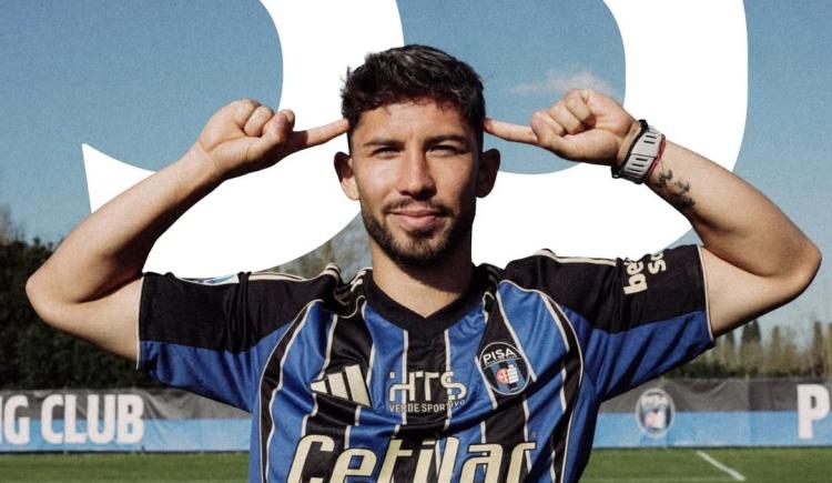 Imagen de Felipe Loyola fue presentado oficialmente en Pisa, tras el paso por Independiente