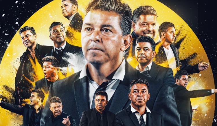 Imagen de River, presente en los videos de oficialización de Gallardo en Al Ittihad