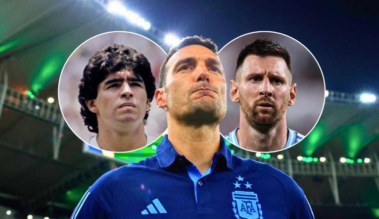 Imagen de Messi y Maradona, bajo el prisma Scaloni: "Si tengo que elegir..."