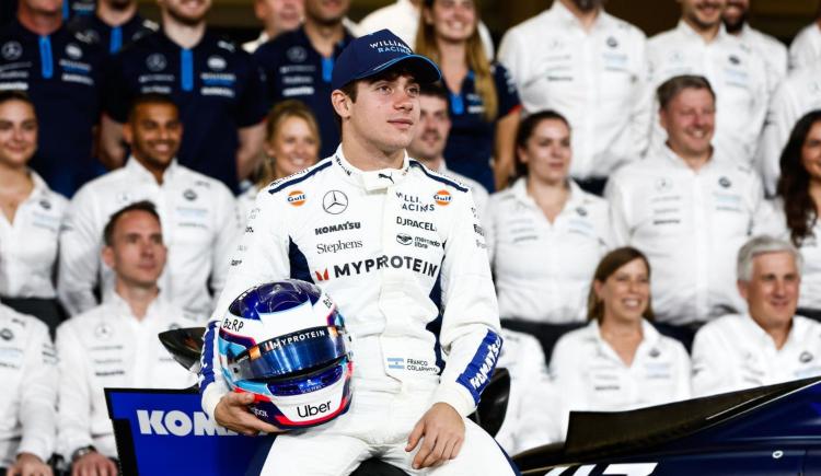 Imagen de Colapinto, antes y después: la foto oficial de Williams que lo tiene como protagonista