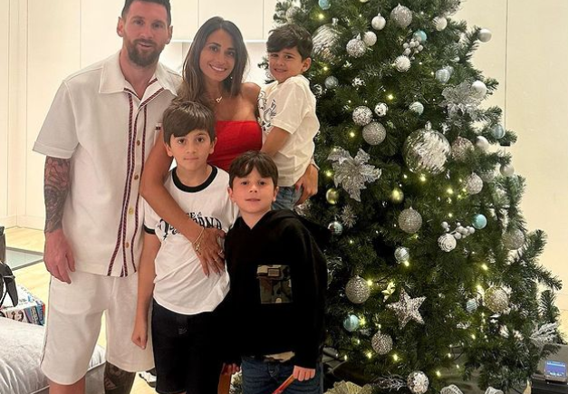 Imagen de Messi celebró la Navidad en su casa del Gran Rosario
