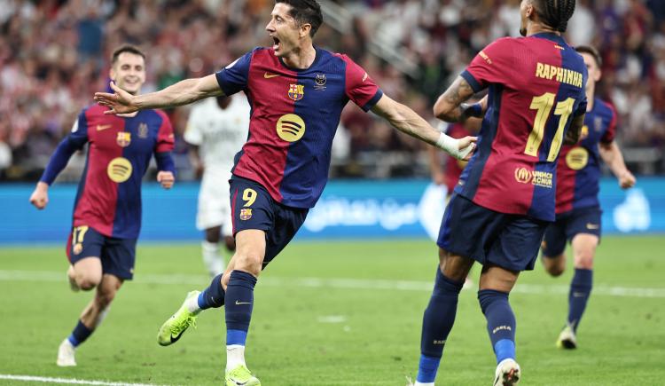 Imagen de Barcelona goleó 5-2 a Real Madrid y se consagró campeón de la Supercopa de España