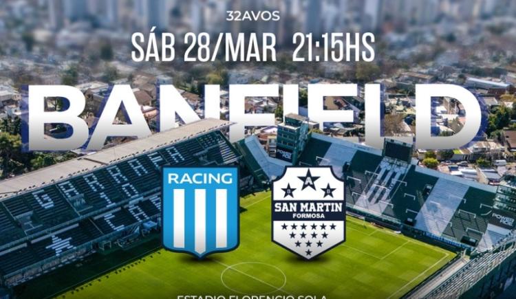 Imagen de 10 datos de la previa de Racing Vs. San Martín de Formosa