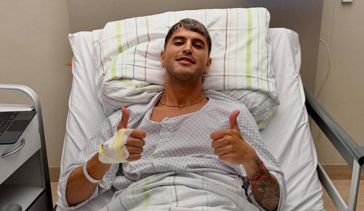 Imagen de El mensaje de Exequiel Palacios tras ser operado de su lesión