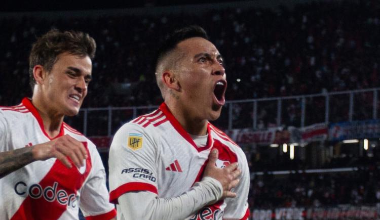 Imagen de Esequiel Barco: golazo, desahogo y gesto fuerte hacia la tribuna de River
