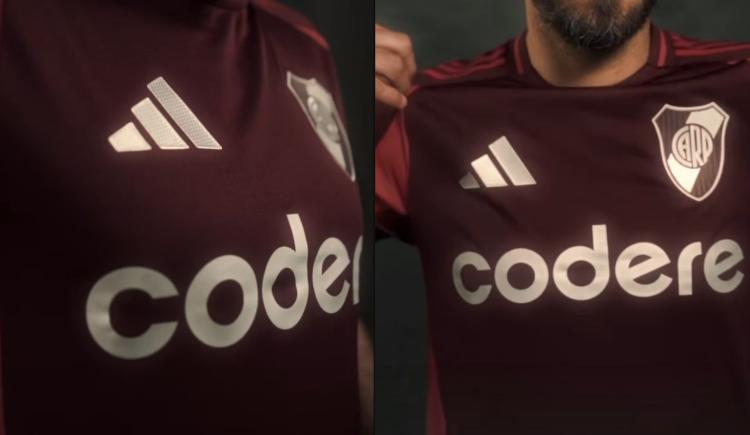Imagen de River presentó su nueva camiseta con un viejo conocido como modelo