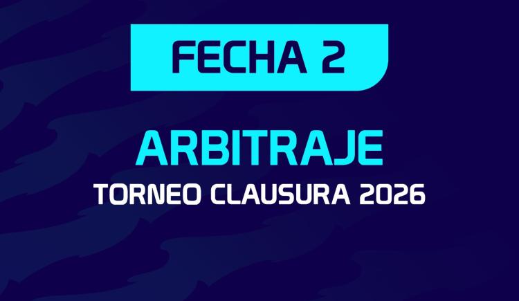 Imagen de Árbitros confirmados para la fecha 2 del Torneo Clausura