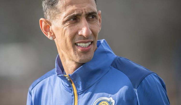 Imagen de Las imágenes del primer entrenamiento de Di María en Rosario Central