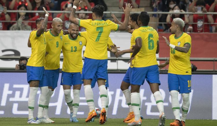 Imagen de Brasil superó a Corea del Sur por 5 a 1 en su preparación para Qatar 2022
