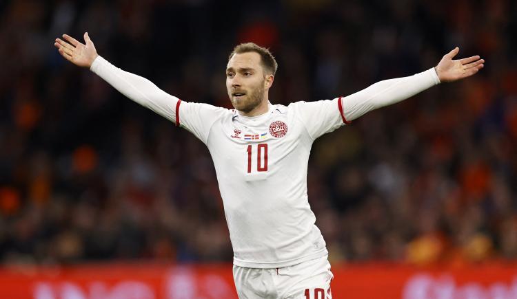 Imagen de Regreso con gol para Eriksen con su selección