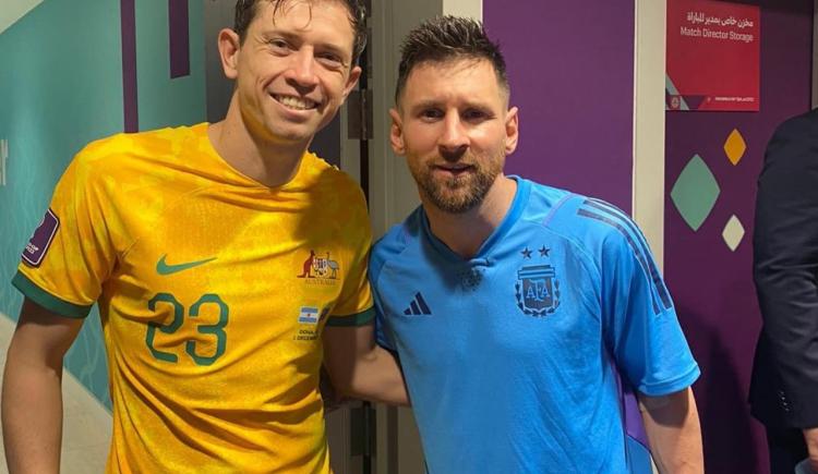 Imagen de La admiración de los jugadores de Australia para con Lionel Messi
