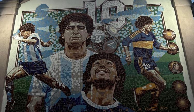Imagen de Un homenaje artístico a Maradona que es un verdadero récord
