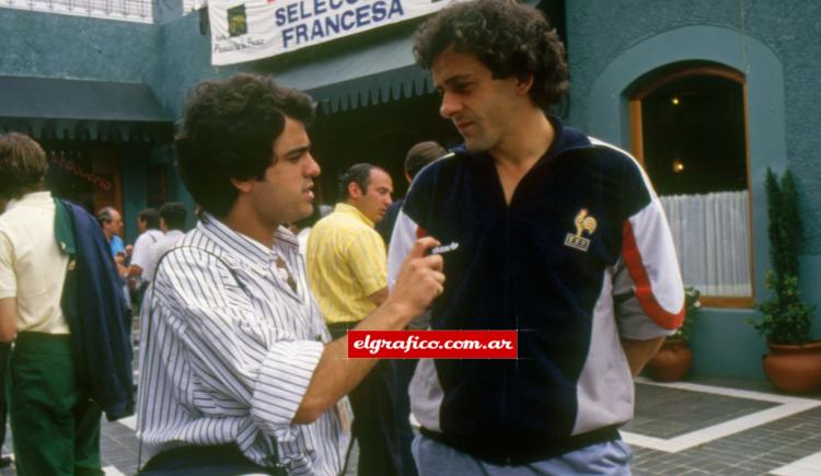Imagen de 1986. Platini con El Gráfico