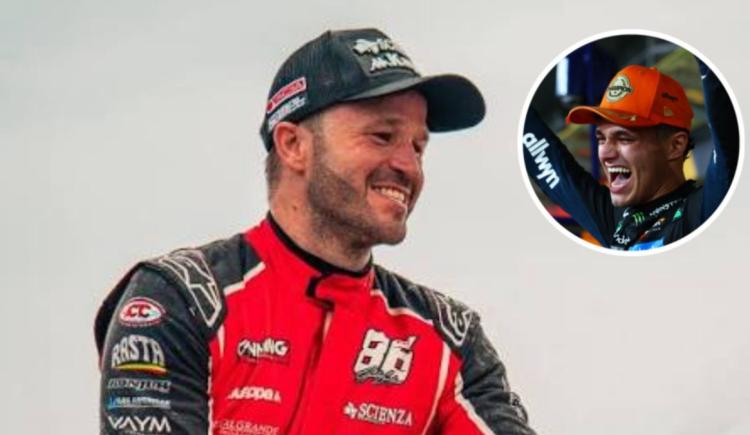 Imagen de Agustín Canapino: "Si quedo a dos segundos de Lando Norris me corto la mano"