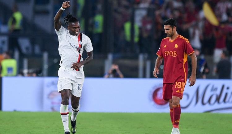 Imagen de Milan venció a Roma con un golazo impresionante de Rafael Leão