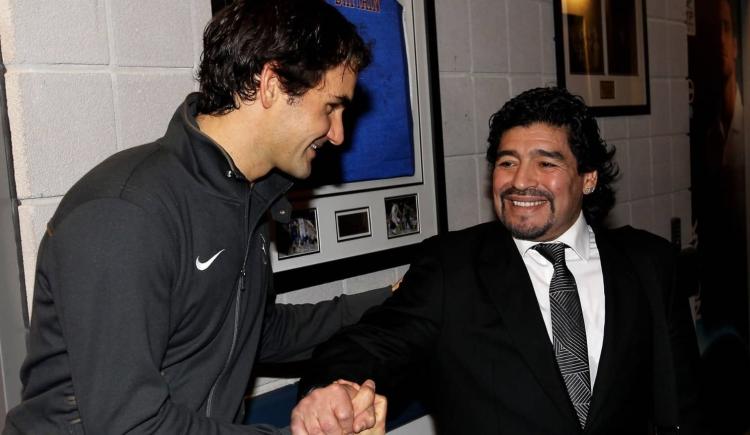 Imagen de Roger Federer: el día que Maradona lo eligió por sobre Djokovic y Nadal