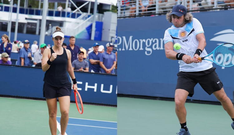 Imagen de Podoroska y Trungelliti, los argentinos ganadores en el primer lunes del US Open
