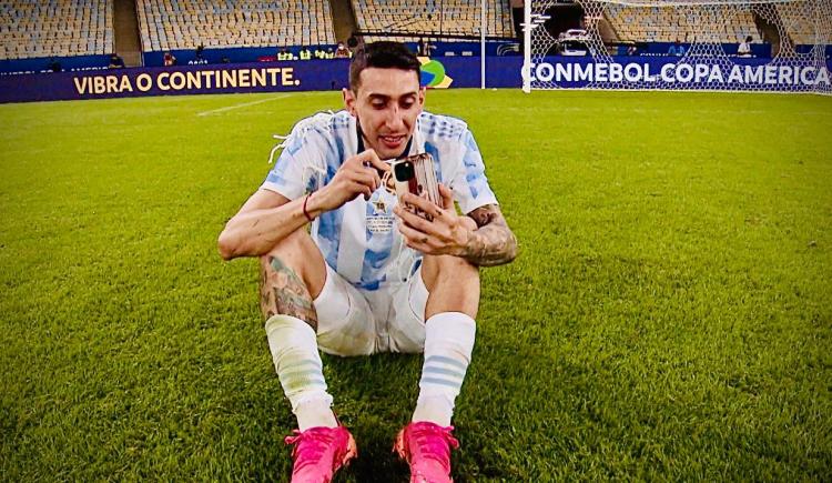 Imagen de Di María y la historia detrás de la videollamada en el Maracaná