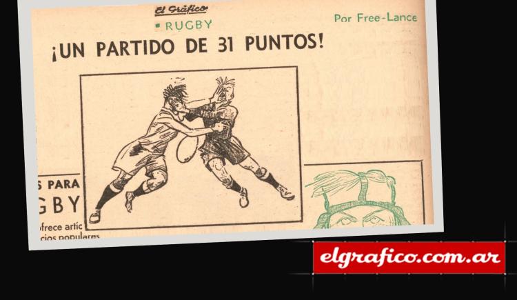 Imagen de 1934. Rugby: ¡Un partido de 31 puntos!