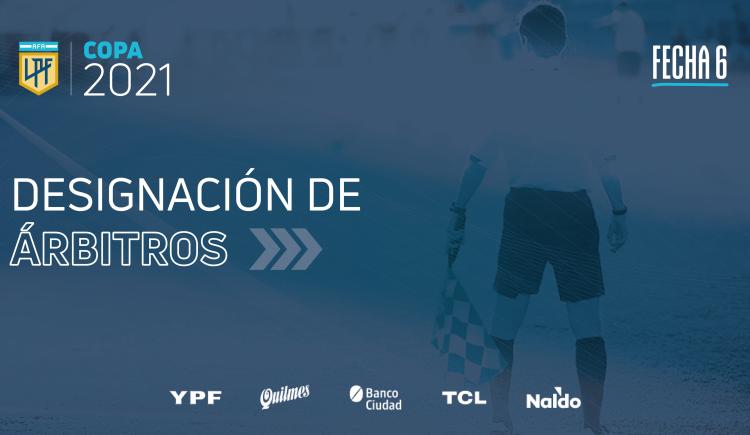 Imagen de LOS ÁRBITROS DE LA FECHA 6 DE LA COPA DE LA LIGA