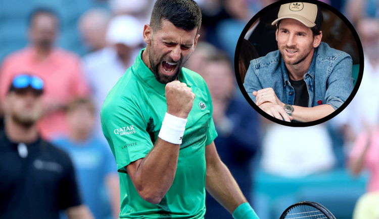 Imagen de Lionel Messi fue testigo privilegiado de la paliza de Djokovic a Dimitrov