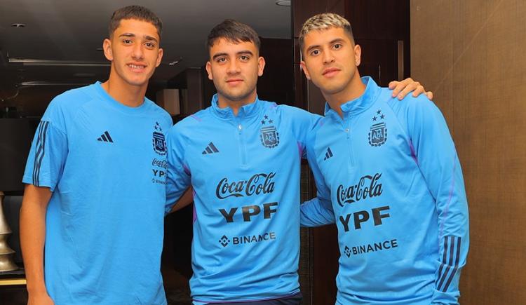Imagen de Facundo Buonanotte y Exequiel Palacios, los adelantados en Beijing