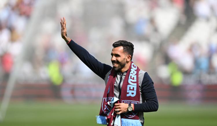 Imagen de Carlos Tevez, presente en el empate de West Ham