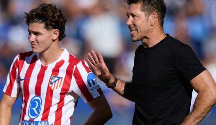 Imagen de Simeone fue tajante con Julián Álvarez y no lo concentró para el debut en La Liga