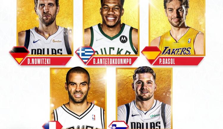 Imagen de La NBA eligió al quinteto ideal histórico de europeos