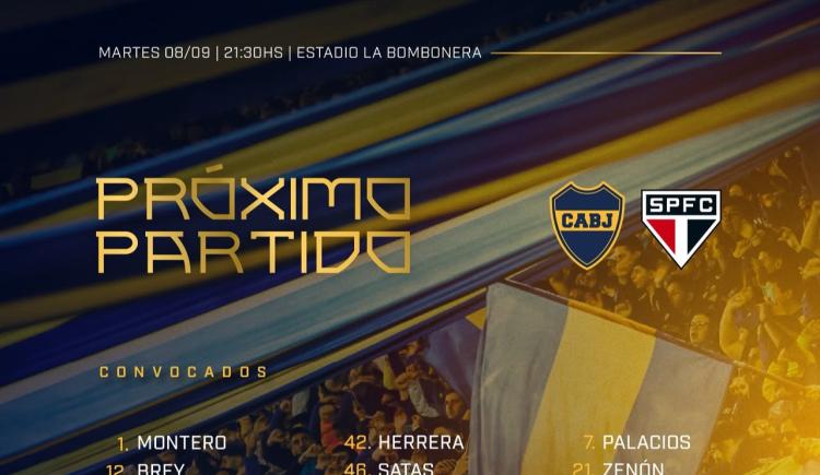 Imagen de Sin Delgado ni Costa, los concentrados de Boca para enfrentar a Sao Paulo por la Sudamericana