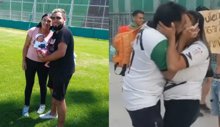 Imagen de Historias del ascenso: le propuso casamiento a su novio en la cancha de San Martín