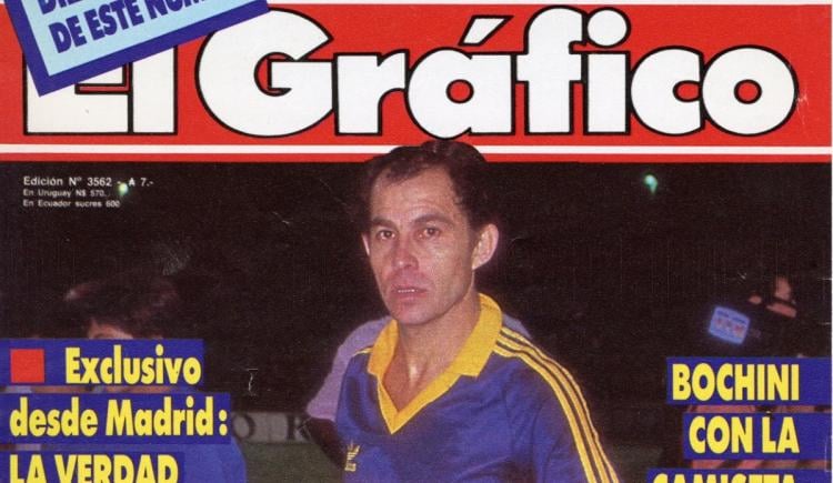 Imagen de Ricardo Bochini y la impensada tapa de El Gráfico con la camiseta de Boca