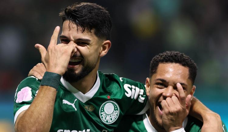 Imagen de Show del Flaco López en la goleada de Palmeiras