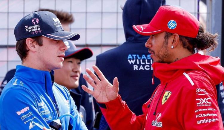 Imagen de Colapinto y Lewis Hamilton: amigos son los amigos