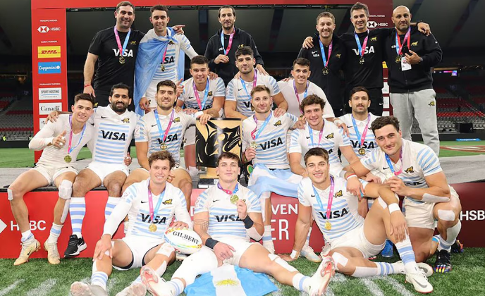 Imagen de Los Pumas, tetracampeones del Seven de Vancouver