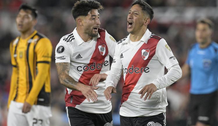 Imagen de El gol de Rodrigo Aliendro para el 1 a 0 de River
