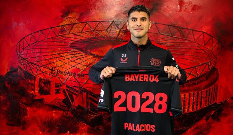 Imagen de Exequiel Palacios renovó su contrato con Bayer Leverkusen