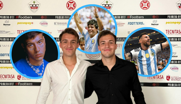 Imagen de Messi, Maradona y Duki: el vínculo de los futbolistas mellizos que hicieron una app viral