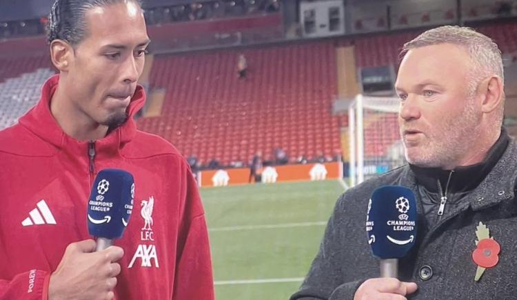 Imagen de Se picó en vivo entre Van Dijk y Rooney en medio de Anfield: los motivos