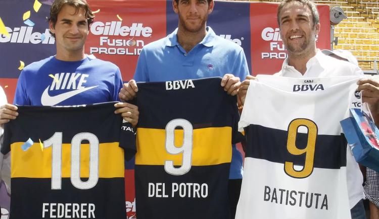 Imagen de Del Potro, a lo Boca: "A Federer lo hice bostero y le regalé la camiseta"